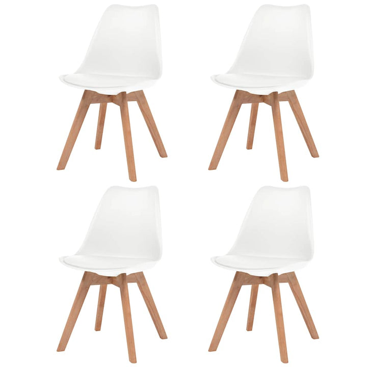 spisebordsstole 4 stk. plastik hvid