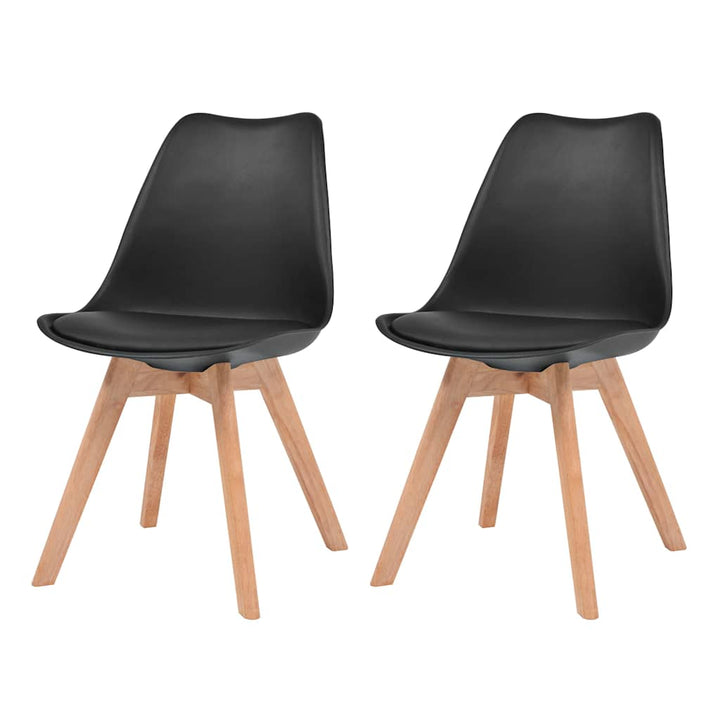 spisebordsstole 2 stk. plastik sort