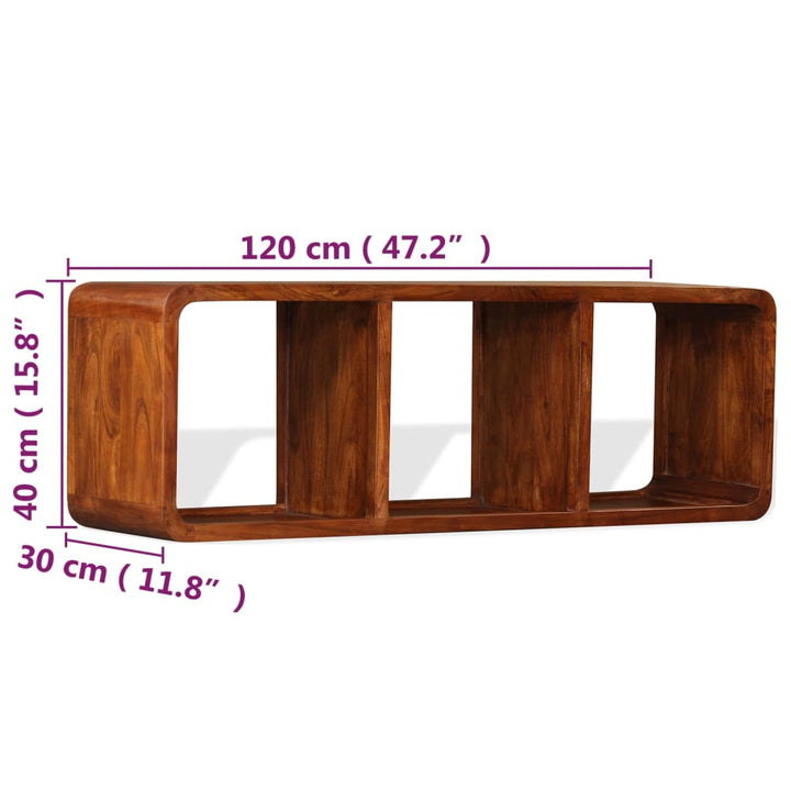tv-skab 120x30x40 cm massivt træ honningfarvet finish