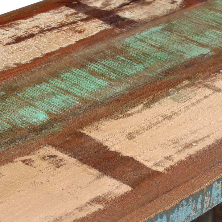 piedestal-skrivebord 140x50x77 cm massivt genbrugstræ