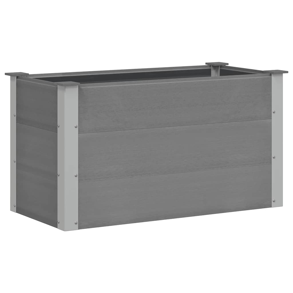 forhøjet plantekasse 100x50x54 cm grå WPC