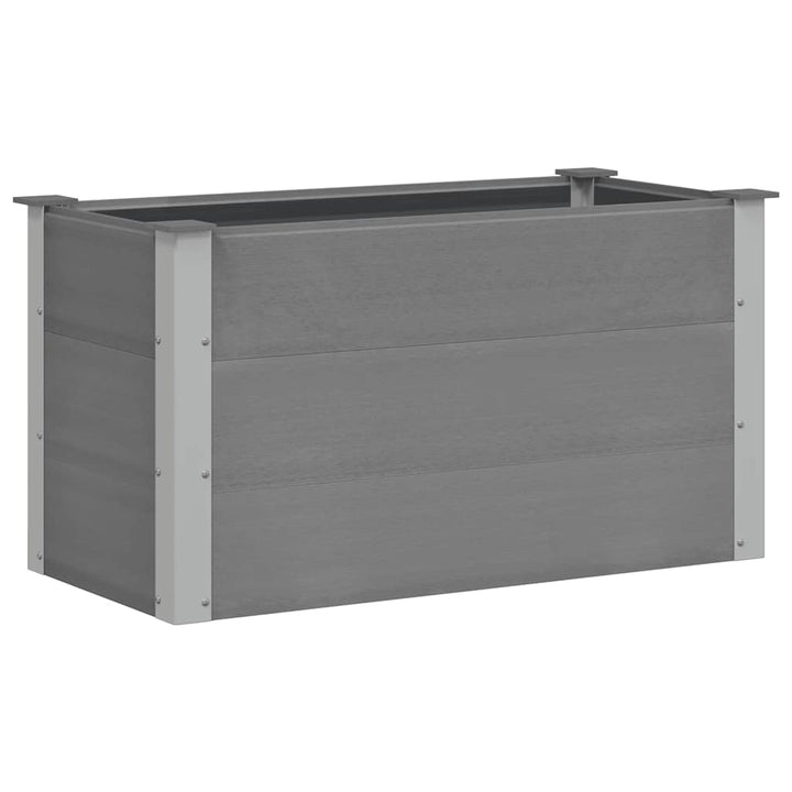 forhøjet plantekasse 100x50x54 cm grå WPC