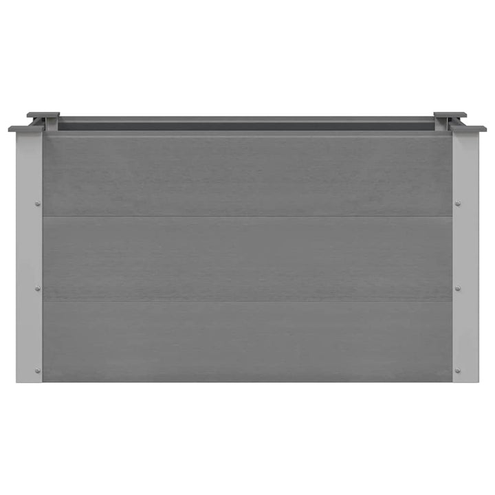 forhøjet plantekasse 100x50x54 cm grå WPC