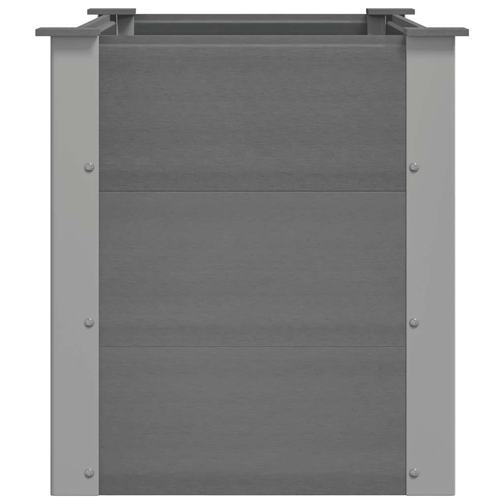 forhøjet plantekasse 100x50x54 cm grå WPC