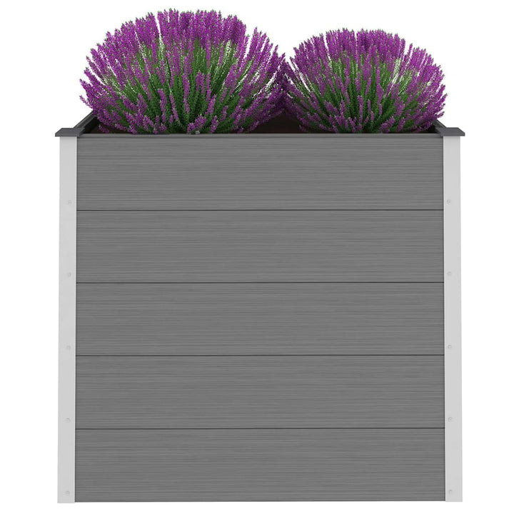 højbed 100x50x91 cm grå WPC