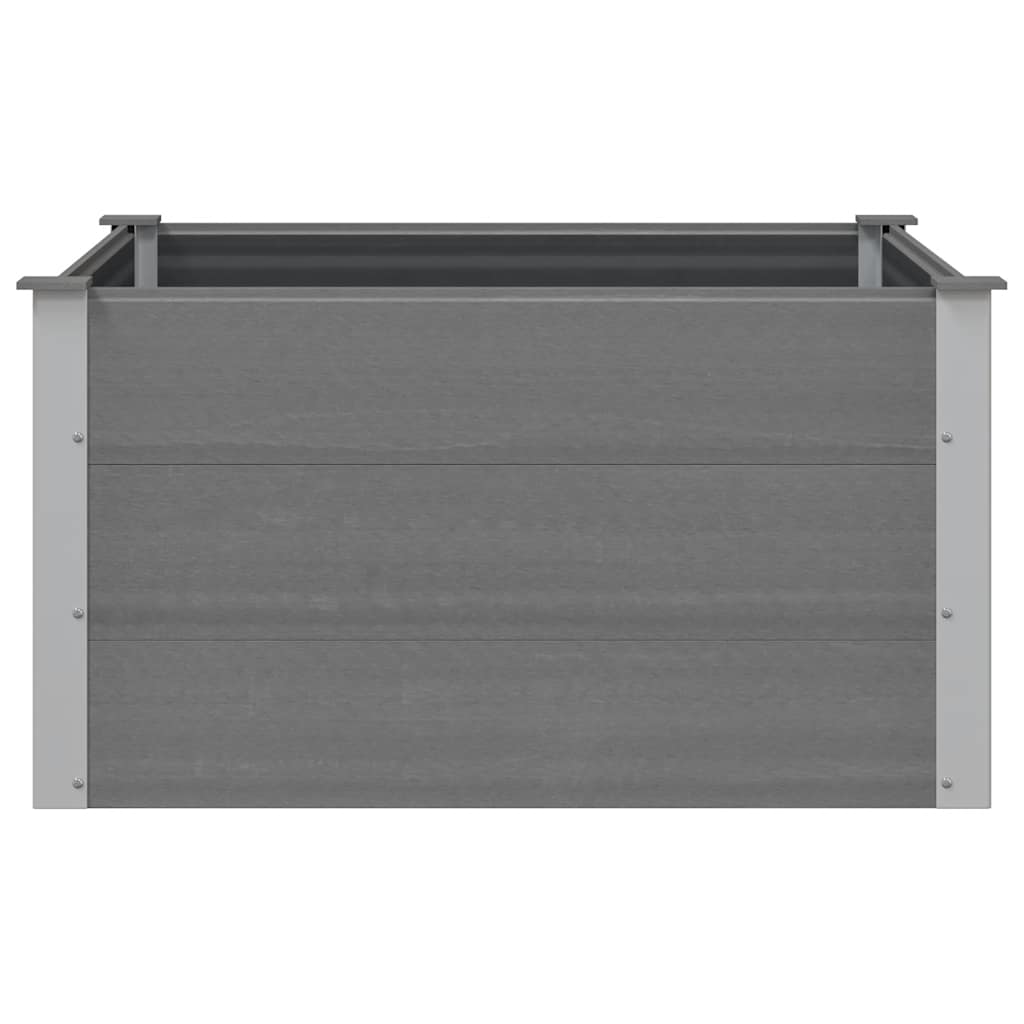 forhøjet plantekasse 100x100x54 cm grå WPC