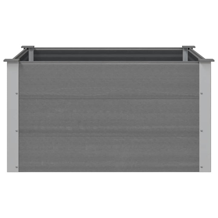 forhøjet plantekasse 100x100x54 cm grå WPC