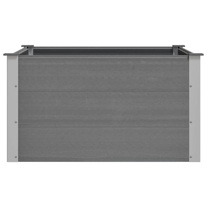 forhøjet plantekasse 100x100x54 cm grå WPC