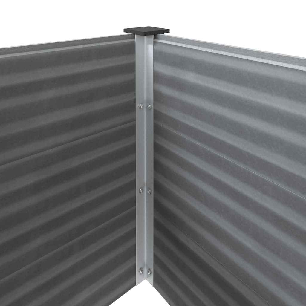 forhøjet plantekasse 100x100x91 cm grå WPC