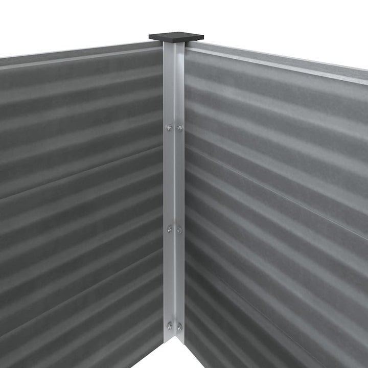 forhøjet plantekasse 100x100x91 cm grå WPC