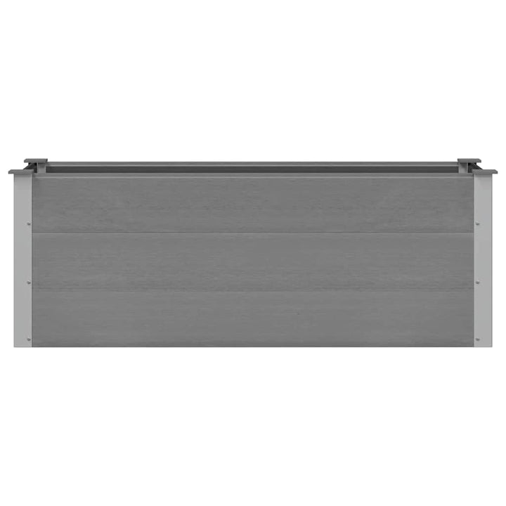 forhøjet plantekasse 150x50x54 cm grå WPC