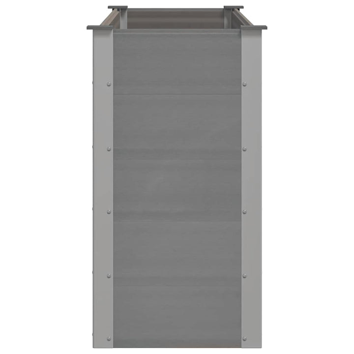 forhøjet plantekasse 150x50x91 cm grå WPC