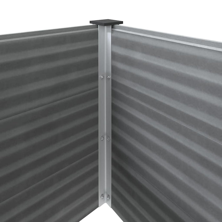 forhøjet plantekasse 150x50x91 cm grå WPC