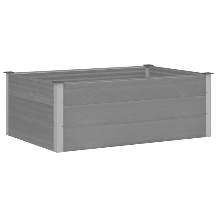 forhøjet plantekasse 150x100x54 cm grå WPC