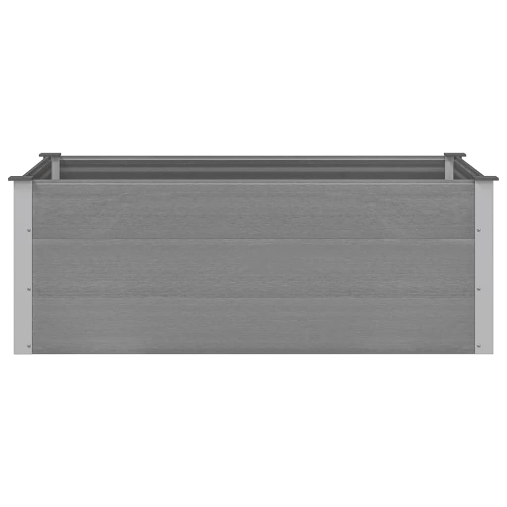 forhøjet plantekasse 150x100x54 cm grå WPC
