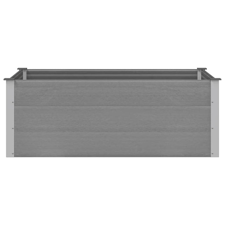forhøjet plantekasse 150x100x54 cm grå WPC