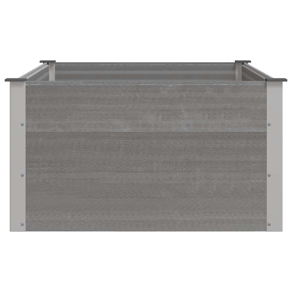 forhøjet plantekasse 150x100x54 cm grå WPC