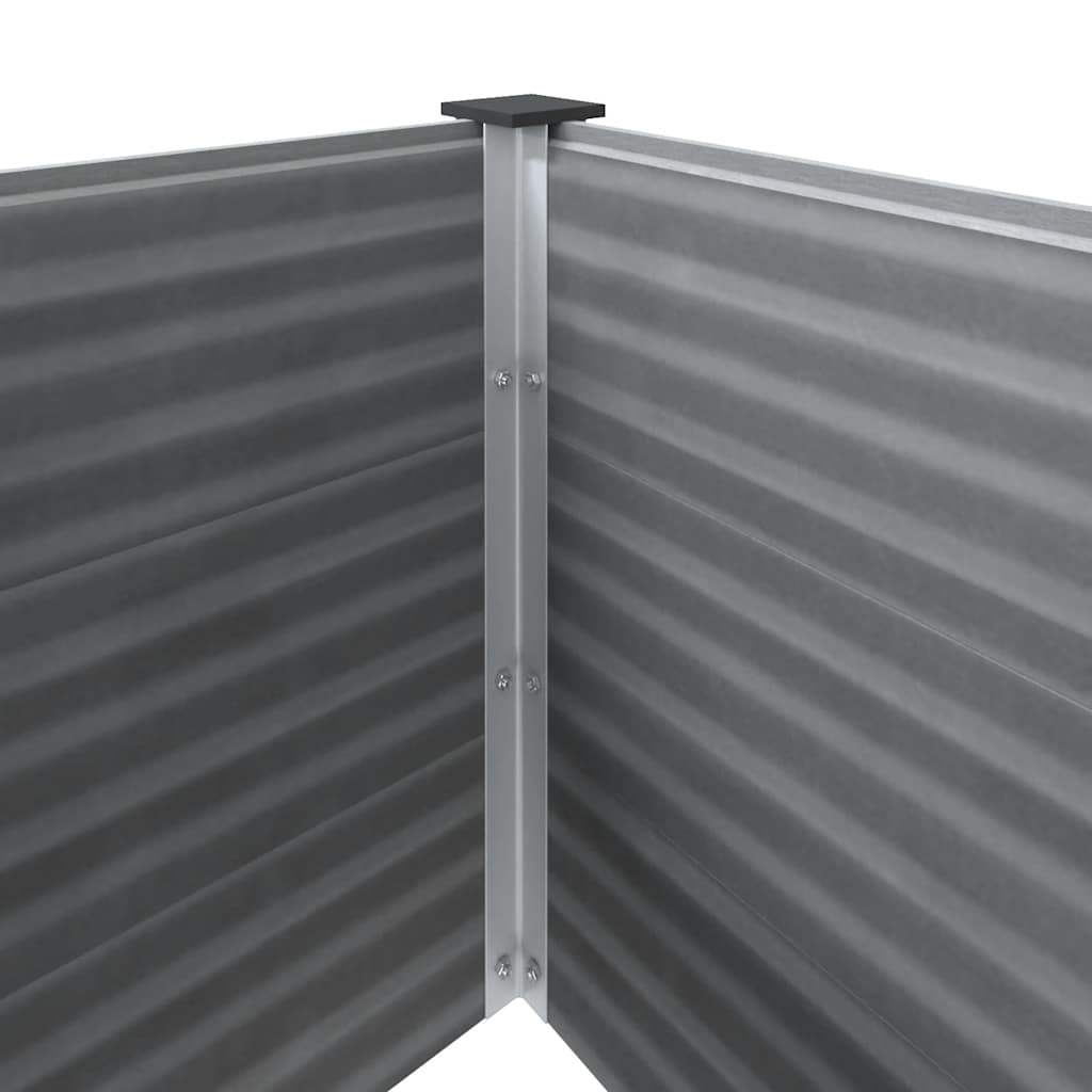 forhøjet plantekasse 150x100x54 cm grå WPC