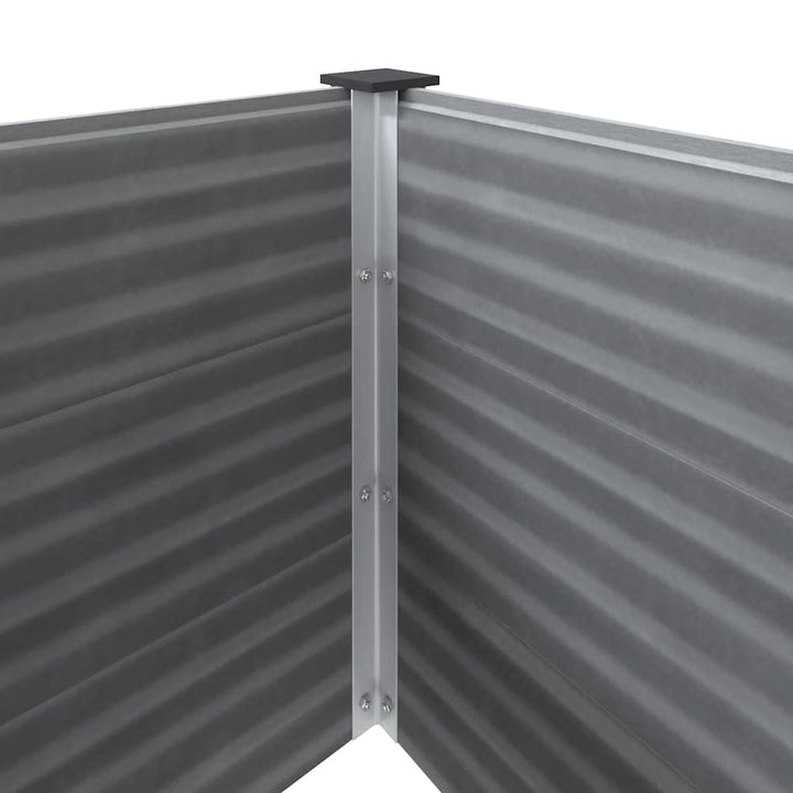 forhøjet plantekasse 150x100x54 cm grå WPC
