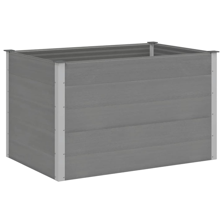 forhøjet plantekasse 150x100x91 cm grå WPC