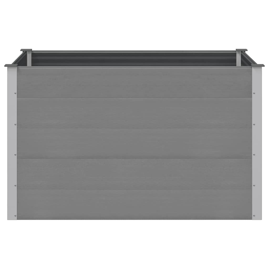 forhøjet plantekasse 150x100x91 cm grå WPC