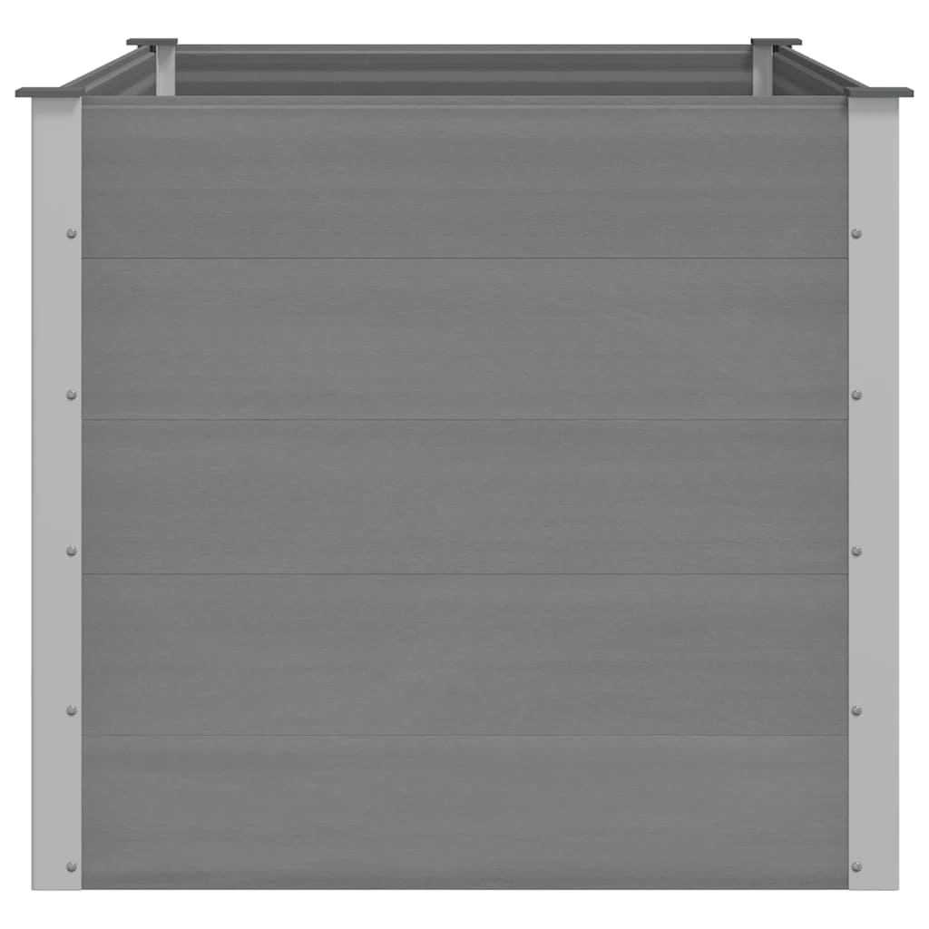forhøjet plantekasse 150x100x91 cm grå WPC