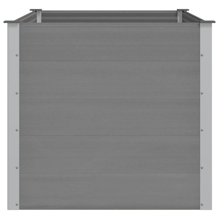forhøjet plantekasse 150x100x91 cm grå WPC