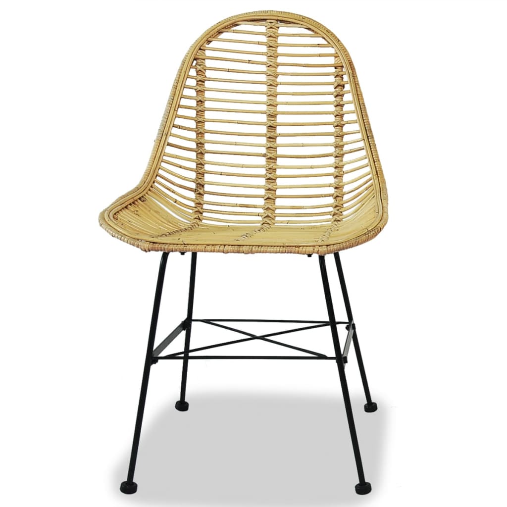 spisebordsstole 2 stk. naturligt rattan