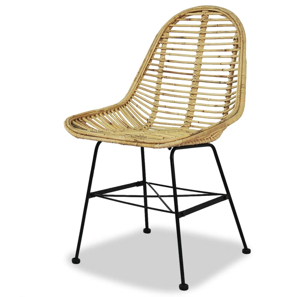 spisebordsstole 2 stk. naturligt rattan