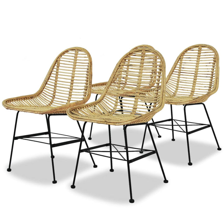 spisebordsstole 4 stk. naturligt rattan