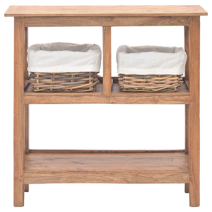 konsolbord 69x28x70 cm massivt mahognitræ