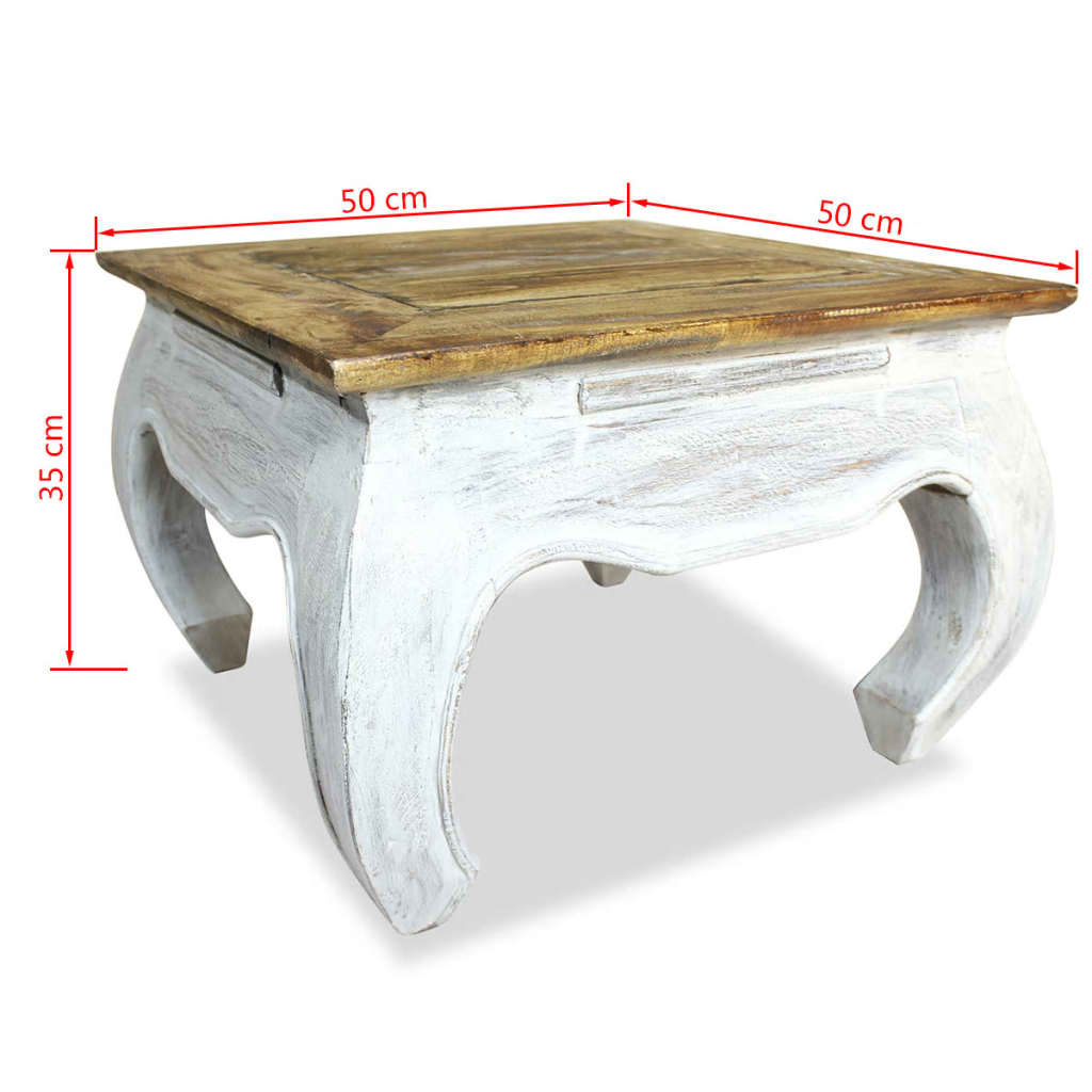 sidebord 50x50x35 cm massivt mahognitræ