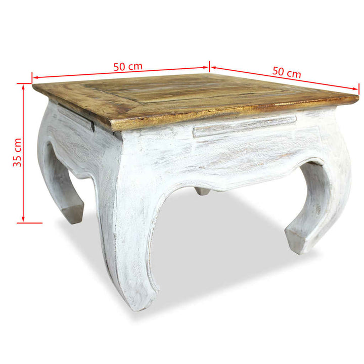 sidebord 50x50x35 cm massivt mahognitræ