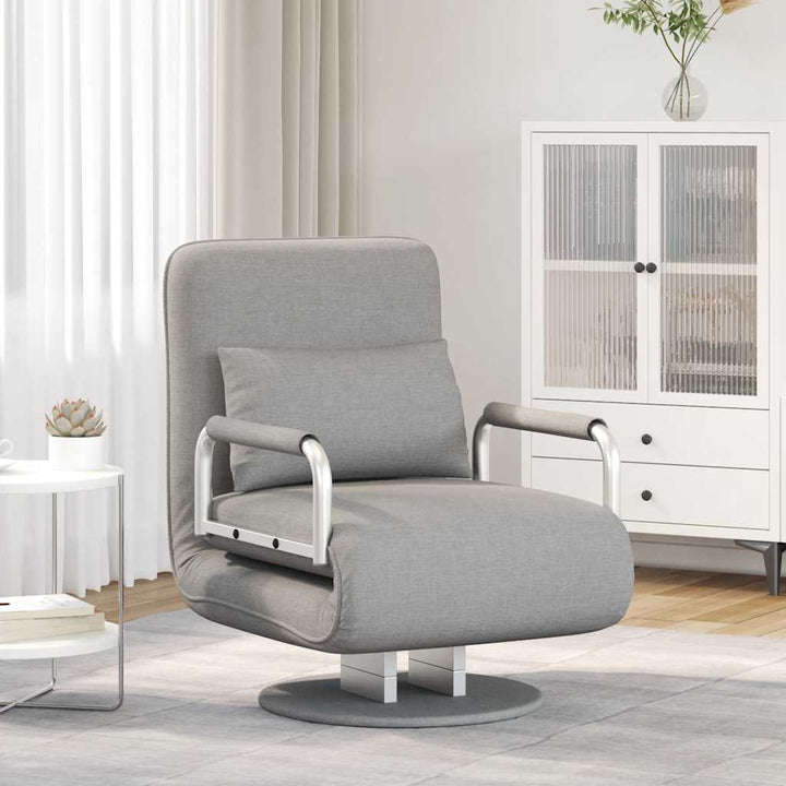 drejestol og sovesofa lysegrå