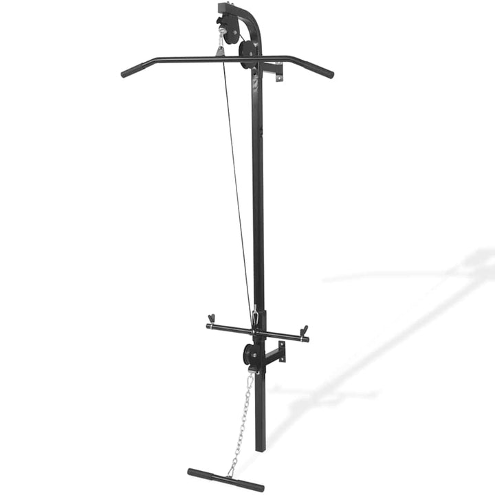 vægmonteret home gym med 2 pull up-stænger