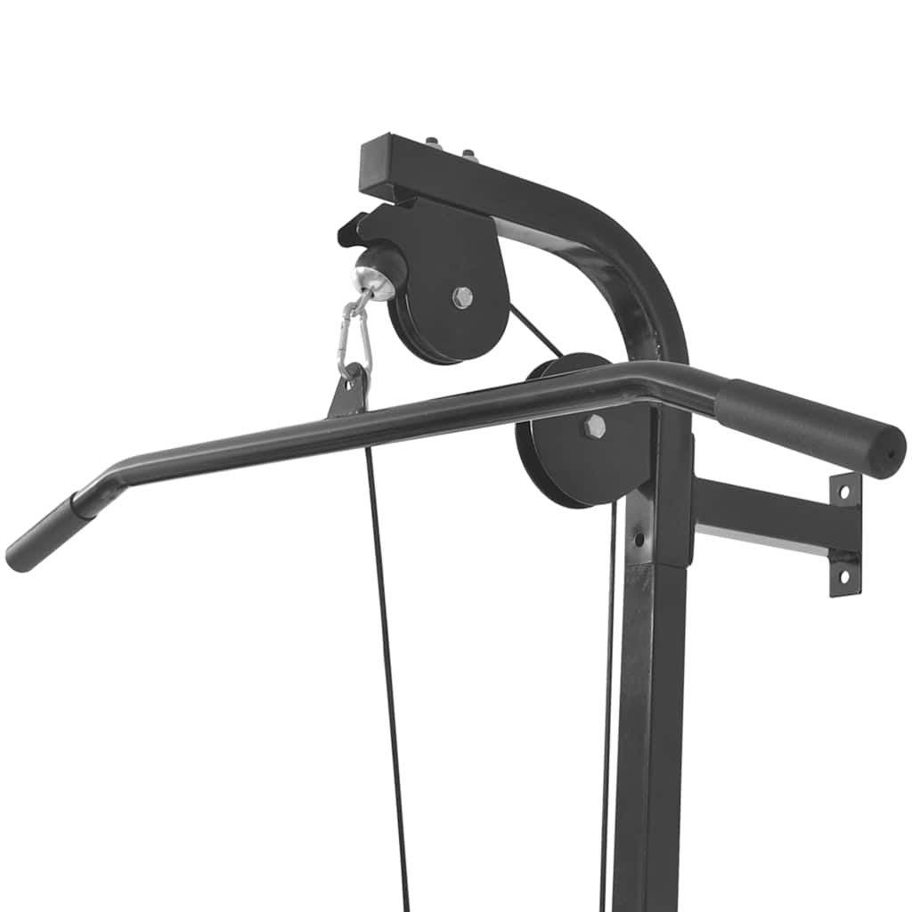 vægmonteret home gym med 2 pull up-stænger