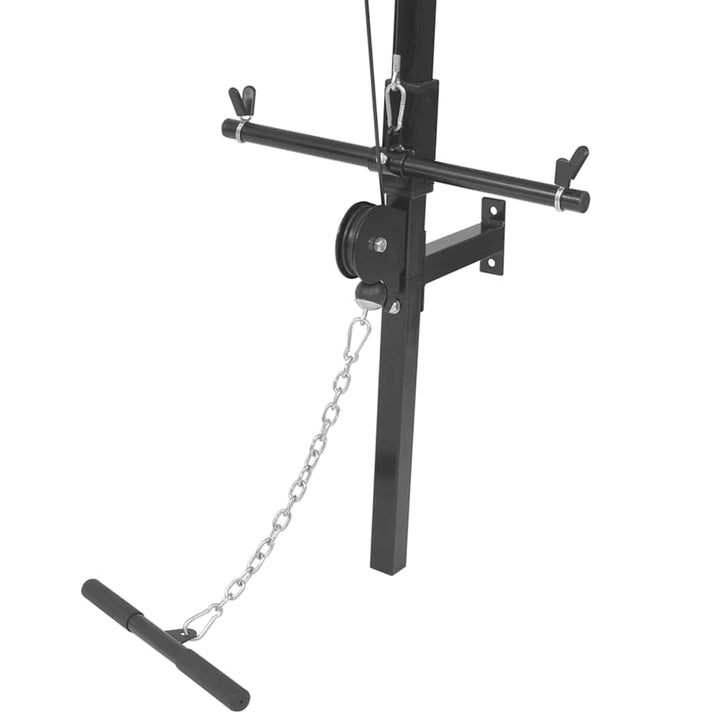 vægmonteret home gym med 2 pull up-stænger