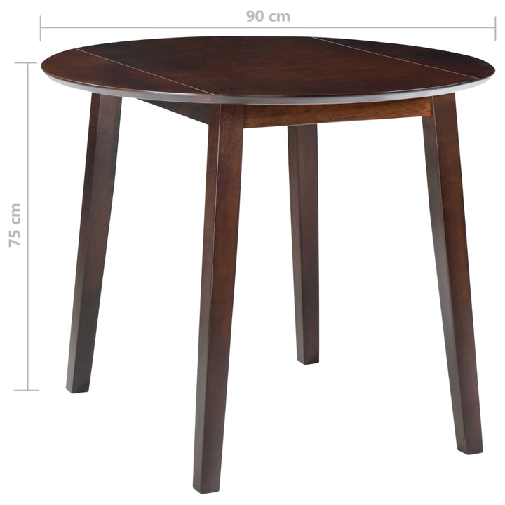 klapbord rundt MDF brun