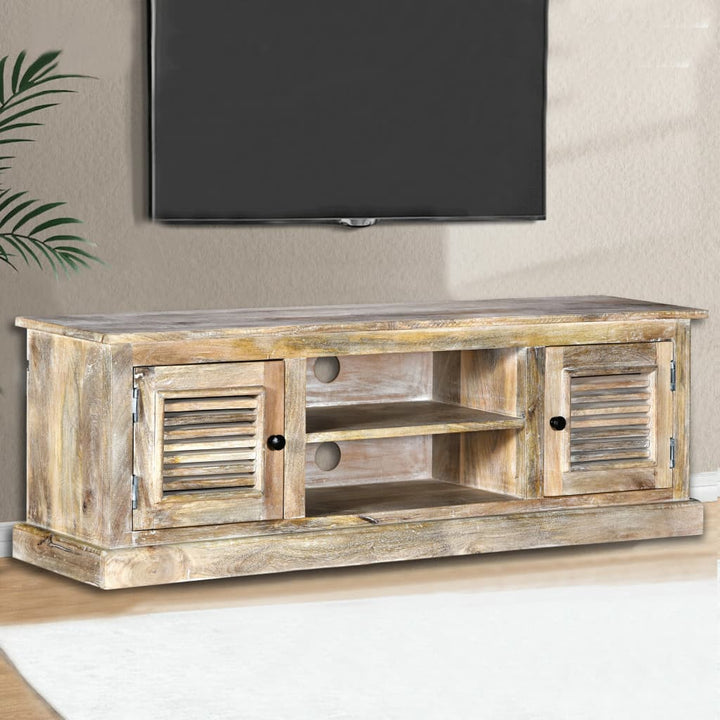 tv-skab massivt mangotræ