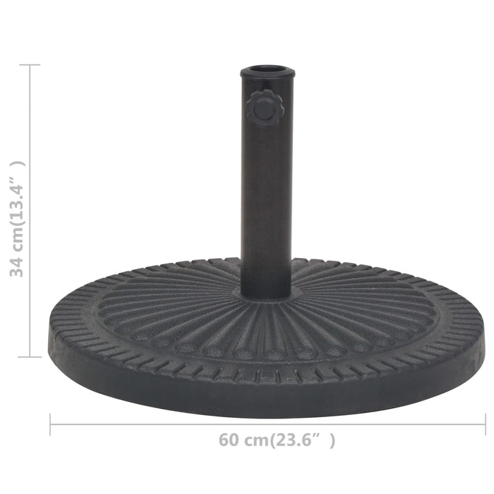 parasolfod resin rund sort 29 kg