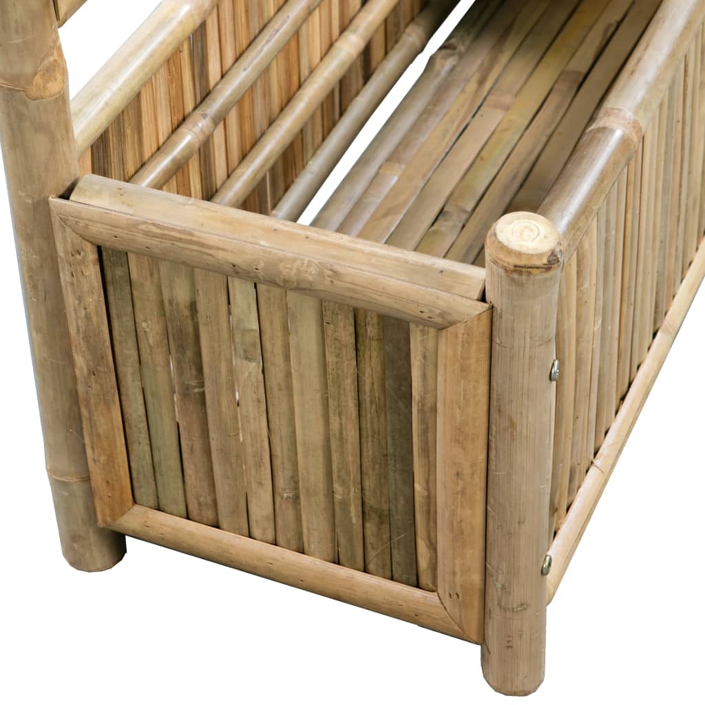 forhøjet plantekasse til haven med espalier 70 cm bambus