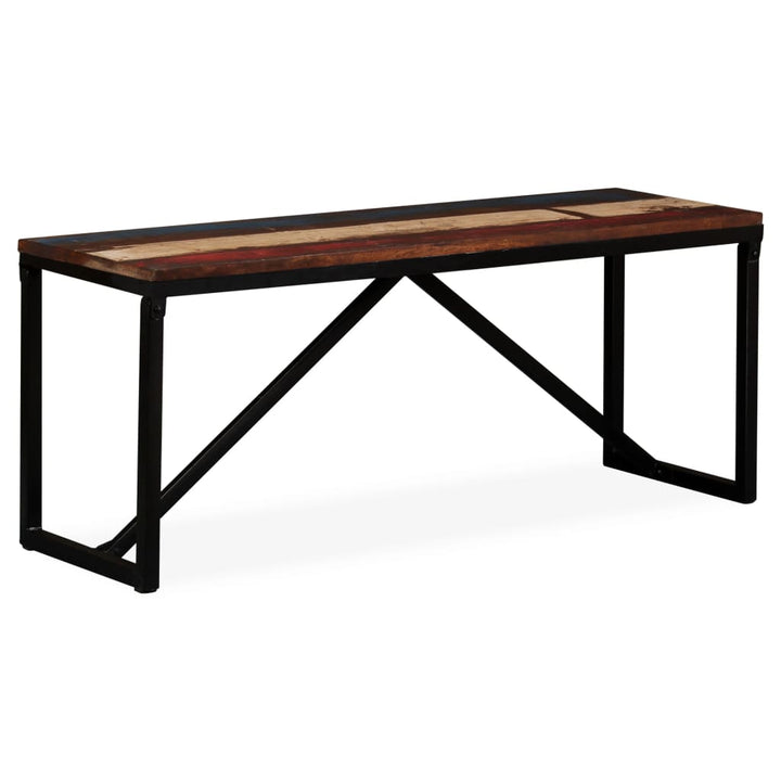 bænk 110x35x45 cm massivt genbrugstræ