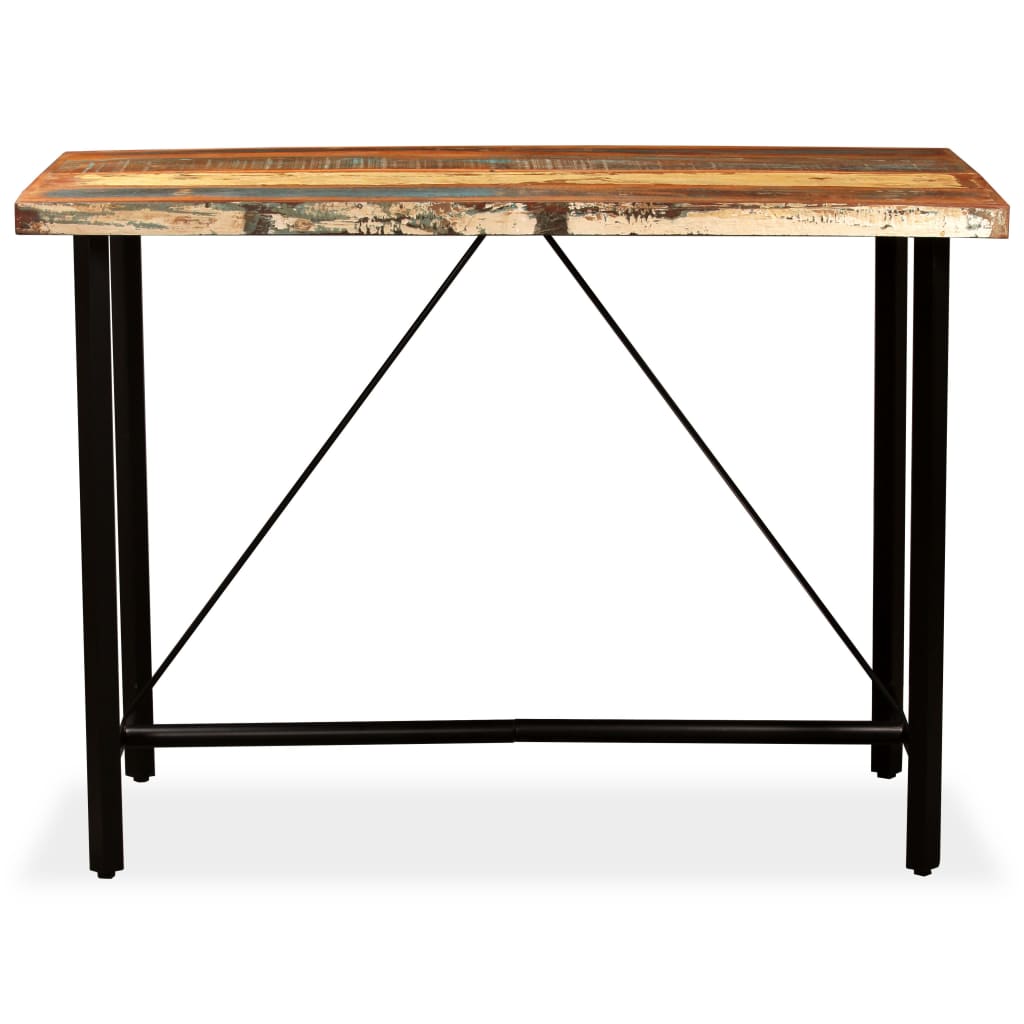 barbord 150x70x107 cm massivt genbrugstræ
