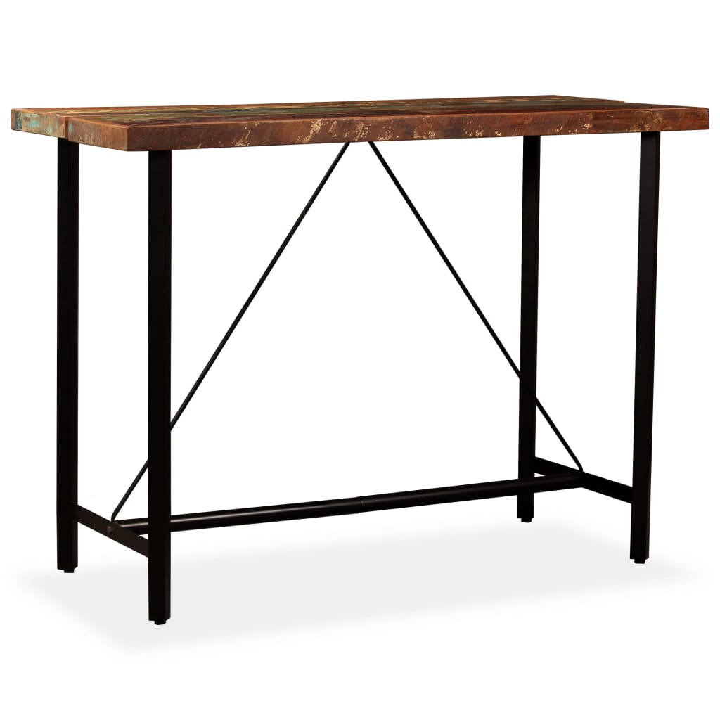 barbord 150x70x107 cm massivt genbrugstræ
