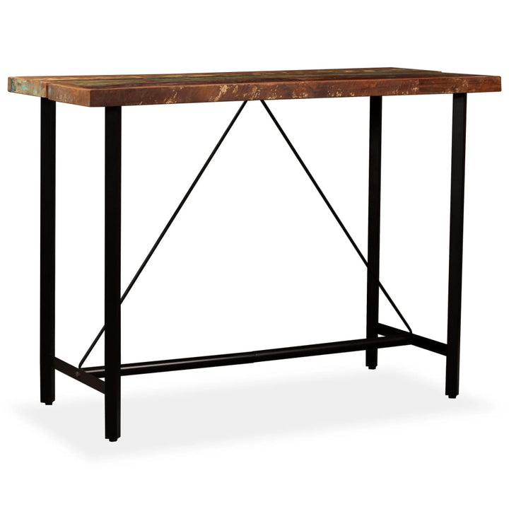 barbord 150x70x107 cm massivt genbrugstræ