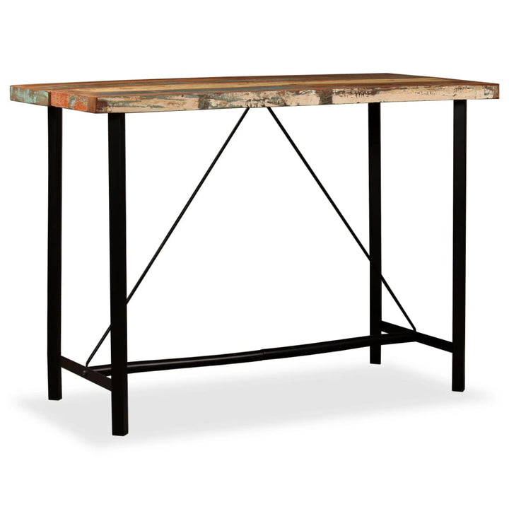 barbord 150x70x107 cm massivt genbrugstræ
