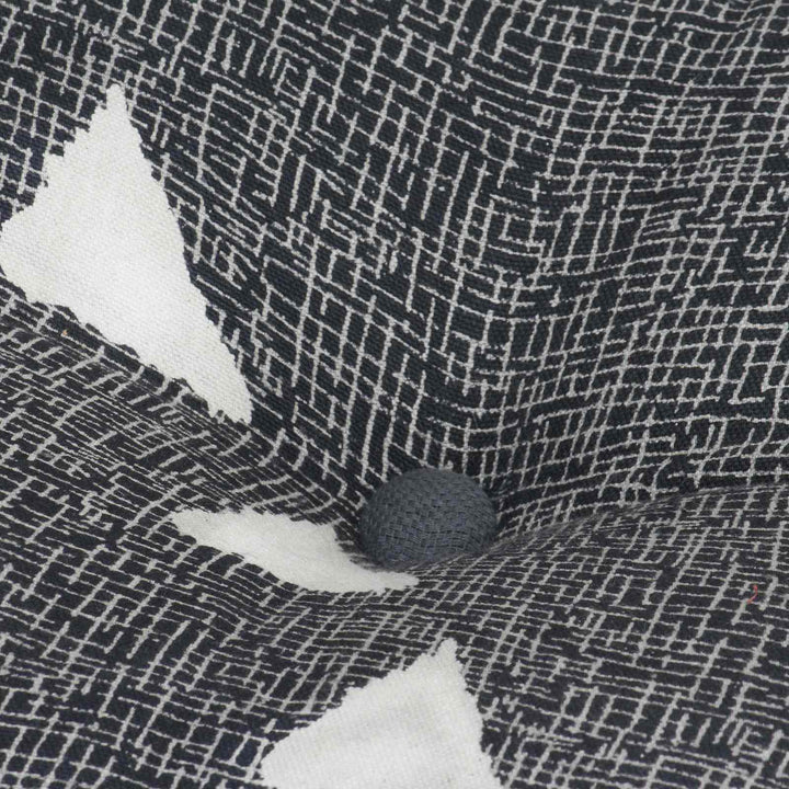 Pouffer Geometrisk Grå og Hvid 40 x 40 x 40 cm Stof