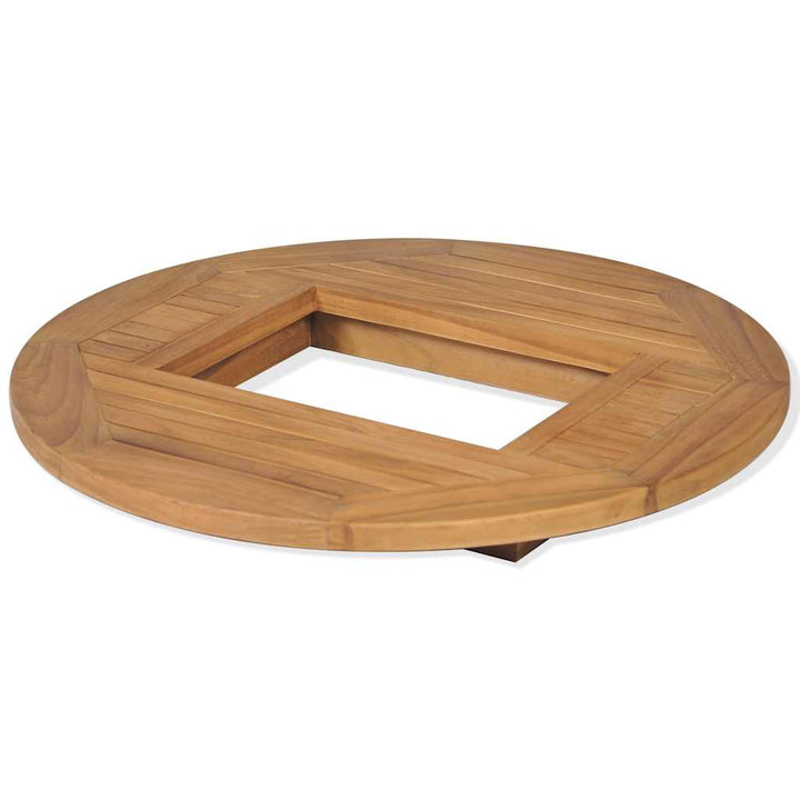 ølkassebordplade teak 70 cm
