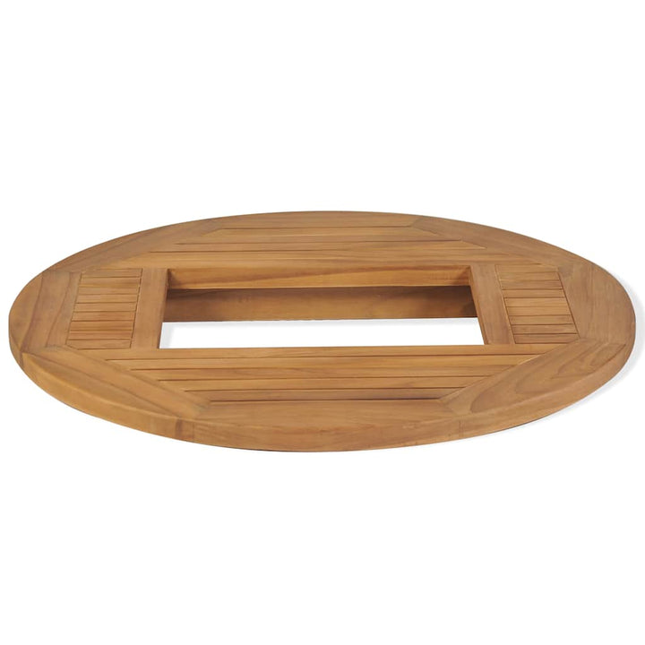 ølkassebordplade teak 70 cm