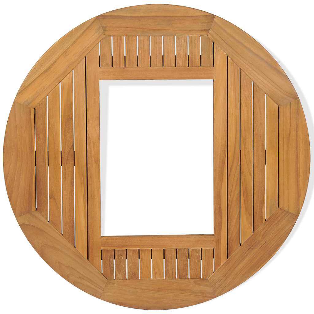 ølkassebordplade teak 70 cm